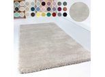 Hochflor-Teppich ESPRIT "Relaxx ESP-4150" Gr. 2, grau (hellgrau, creme), B:80cm H:25mm L:150cm, Kunstfaser, Teppiche, Hochflor-Teppich, Wohnzimmer, sehr große Farbauswahl, weicher dichter Hochflor