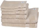 Handtuch Set "Cuddly", beige (sand), 6 Stk., Frotteevelours, Frotteevelours, Obermaterial: 100% Baumwolle, SCHÖNER WOHNEN-KOLLEKTION, Handtücher, Handtuch Set, schnell trocknende Airtouch-Qualität
