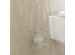 Villeroy und Boch Elements Striking Toilettenbürstengarnitur TVA15201700064 94x340x118mm, Glas satiniert, mit WC-Bürste, brushed nickel black