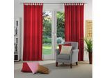 Vorhang WIRTH "Lahnstein" Gr. 1, rot, B:132cm H:145cm, Polyester, Gardinen, Vorhang