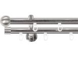 Gardinenstange SN DECO GROUP, silber (edelstahl optik), L:160cm Ø:19mm, Gardinenstangen, Gardinenstange