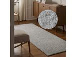 HANSE Home "Wolly 2" rechteckig 12 mm Höhe Flachgewebe, Läufer, Skandi, Woll-Optik, Esszimmer, Wohnzimmer, Flur