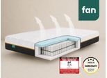 Taschenfederkernmatratze FAN "fan Flexible Duo T, Matratze 90x200 cm, 140x200 cm & mehr, in H2/H3", weiß (weiß, neutral), B:120cm H:22cm L:200cm, Bezug Matratze: 100% Polyester, Matratzen, Taschenfederkernmatratze, Wendematratze mit Pure Fresh-Bezug, 1034 Federn (bei 100x 200 cm)