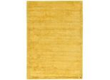 Teppich TOM TAILOR HOME "Shine uni", gold (goldfarben), B:250cm H:8mm L:350cm, Viskose, Teppiche, Teppich, Handwebteppich, 100% Viskose, handgewebt, mit elegantem Schimmer