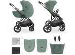 Kombi-Kinderwagen KINDERKRAFT "PRIME 3 2in1", Baby, grün (dunkelgrün), Kinderwagen Kombi-Kinderwagen