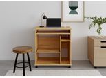 Computertisch VOGL MÖBELFABRIK "Compi", beige (kernbuchefarben), B:72cm H:76cm T:46cm, Tische, Computertisch, PC-Tisch mit Tastaturauszug, platzsparend, Breite 72 oder 90 cm