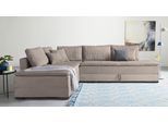 Home affaire "Night & Day L-Form, B: 321 cm, mit Dauer-Schlaffunktion 180x200 cm" Schlaffunktion, Bettkasten, Topper & 3 Zierkissen, Boxspringbett Cord