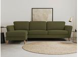 Ecksofa OTTO HOME "MARSEILLE (279/152cm),L-Form, Rec. rechts/links, verschiedene Bezüge", grün (khaki), B:279cm H:88cm T:152cm, Struktur fein (58% Polyester, 22% Polypropylen);Filzoptik (100% Polyester);Webstoff (100% Polyester), Sofas, Ecksofa, Massivholzbeine aus Eiche, in verschieden Bezügen und Farbvarianten
