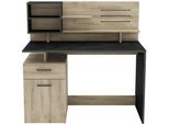 Schreibtisch DEMEYERE GROUP "Malicia", braun (kronberg eich, sidewalk, sidewalk), B:121,5cm H:119,6cm T:58,4cm, Tische, Schreibtisch, Schreibtisch mit Funktionalen Ausstattung