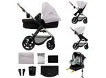 Kombi-Kinderwagen KINDERKRAFT "MOOV 2 4in1 EVA", Baby, beige (grau), Stahl, Kinderwagen Kombi-Kinderwagen, mit EVA-Rädern