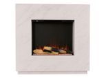 Möbelix , Weiß , Metall, Holzwerkstoff , 80x76x26 cm , Fernbedienung, Flammeneffekt separat schaltbar, Überhitzungsschutz, Thermostat ,
