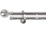 Gardinenstange SN DECO GROUP, silber (edelstahl optik), L:120cm Ø:19mm, Gardinenstangen, Gardinenstange