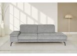 Recamiere DIE PLANBAR "MP-IN20126 mit Federkern-Polsterung", grau, B:230cm H:82cm T:115cm, 100% Polyester, Sofas, Recamiere, mit Kopfteilverstellung, wahlweise mit Drehsitz-Funktion