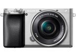 SONY Kompaktkamera "Alpha 6100 + 16-50mm Objektiv", silber, B:12cm H:6,69cm T:5,94cm, Fotokameras, Kompaktkamera