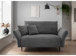 2-Sitzer HOME AFFAIRE "Vanilla modern & bequem, verstellbare Armlehnen, tolle Details", grau, B:255cm H:94cm T:102cm, 93% Polyester, 7% Polyamid, Sofas, 2-Sitzer, bodenfrei, zeitlos und elegant, Breite 193cm