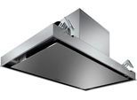 SIEMENS Deckenhaube "LR97CAQ50", Energieeffizienz: A, silber (edelstahl), B:90cm H:29,9cm T:50cm, Dunstabzugshauben, Leiser iQdrive-Motor mit praktischem cookConnect System, Deckenhaube