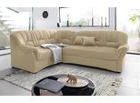 Ecksofa DOMO COLLECTION "Bahia, zeitlos & elegant, Breite 256cm, bequeme Armlehnen, L-Form", beige, B:256cm H:91cm T:200cm, Luxus-Microfaser (100% Polyester), mit Muster;Struktur (100% Polyester), Sofas, Ecksofa, wahlweise mit Bettfunktion