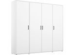 Kleiderschrank RAUCH "Schrank Mehrzweckschrank Garderobe Wäscheschrank Schlafzimmer VOYAGER", weiß (alpinweiß, griffe graumetallic), B:187cm H:194cm T:53cm, Holzwerkstoff, Schränke, Kleiderschrank, mit 2 modernen Griffvarianten, viel Stauraum MADE IN GERMANY