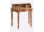 Schreibtisch HEINE HOME, beige (natur), B:85cm H:90cm T:50cm, Tische, Schreibtisch