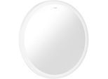 hansgrohe Xarita Lite Q Spiegel 54966700 mit runder LED-Beleuchtung, mattweiß, B 700 x H 700 x T 30 mm, 20 W