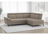 Ecksofa SIT & MORE "Vanity L-Form, B: 254 cm, mit Sitz-, Kopf- und Armteilverstellung", beige (taupe), B:254cm H:84cm T:197cm, 100% Polyester, Sofas, Ecksofa, Couch optional mit Schlaffunktion & Bettkasten