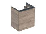 Geberit iCon Handwaschbecken-Unterschrank 502301JR1 37x41,5x27,9cm, 1 Tür, Anschlag links, nussbaum/Griff lava matt