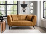 2-Sitzer HOME AFFAIRE "Colori modern und bequem, schmale Armlehnen, tolle Detailverarbeitung", gold (goldfarben), B:172cm H:83cm T:88cm, 100% Polyester, Sofas, 2-Sitzer, zwei verschiedene Fußfarben wählbar