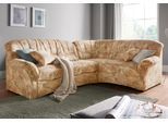 Ecksofa DOMO COLLECTION "Bahia, zeitlos & elegant, Breite 256cm, bequeme Armlehnen, L-Form", beige, B:256cm H:91cm T:200cm, Luxus-Microfaser (100% Polyester), mit Muster;Struktur (100% Polyester), Sofas, Ecksofa, wahlweise mit Bettfunktion