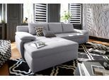 Ecksofa OTTO HOME "Labene, L-Form, B: 270/290 cm, Bettfunktion & Bettkasten wählbar", silber, B:270cm H:82cm T:90cm, Struktur fein (95% Polyester, 5% Polyamid);Luxus-Microfaser ALTARA NUBUCK (100% Polyester);Kunstleder SOFTLUX / Struktur (100% Polyester);Struktur (100% Polyester);Flachgewebe (95% Polyester, 5% Polyamid), Sofas, Ecksofa, XL/XXL wählbar, Federkern wählbar, lose Rückenkissen, moderne