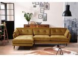 Ecksofa OTTO HOME "Japan L-Form", gelb (senf), B:270cm H:84cm T:155cm, Sofas, Ecksofa, mit Fuß in Holz-Metallkombination, Recamiere rechts oder links