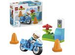 Konstruktionsspielsteine LEGO "Blaues Polizeimotorrad (10471), LEGO DUPLO Town", blau (bunt), Spielbausteine, Kinder, Kunststoff, Konstruktionsspielsteine