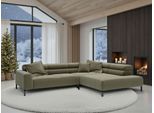 Ecksofa HOME AFFAIRE "Antonelli, L-Form, inkl. Kopfteilverstellung, Breite 312 cm, bequem", grün (oliv), B:312cm H:71cm T:219cm, 95% Polyester, 5% Nylon, Sofas, Ecksofa, ohne Sitztiefenverstellung, in Cord, oliv