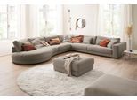 Ecksofa 3C CANDY "Enisa II, bequem und komfortabel, Mega Familiensofa, L-Form", beige (sand), B:395cm H:86cm T:225cm, 100% Polyester, Sofas, Ecksofa, incl. 3 Flatterkissen, wahlweise mit Flecken-Schutz-Bezug Easy care