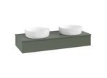 Villeroy und Boch Antao Waschtisch-Unterschrank K13010HL 120x19x50cm, Waschbeckenplattenfarbe Lack, leaf green matt lacquer