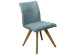 Linea Natura Stuhl, Eiche, Jadegrün, Holz, Textil, Wildeiche, vollmassiv, eckig, 51.5x87.5x63 cm, Stoffauswahl, Esszimmer, Stühle, Esszimmerstühle, Vierfußstühle