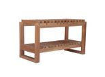 Livetastic Garderobenbank, Natur, Holz, Teakholz, vollmassiv, 80x35x46 cm, Garderobe, Garderobenbänke