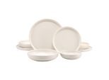 Creatable Tafelservice Uno offwhite, Creme, Keramik, 8-teilig, lebensmittelecht, stapelbar, Essen & Trinken, Geschirr, Geschirr-Sets, Tafelservice
