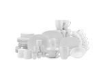 Creatable Kombiservice Square, Weiß, Keramik, 62-teilig, 200 ml,200 ml,200 ml,80 ml,300 ml,300 ml, lebensmittelecht, stapelbar, Essen & Trinken, Geschirr, Geschirr-Sets, Kombiservice