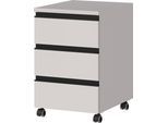 Rollcontainer GERMANIA "Lemont", braun (kaschmir), B:40cm H:63cm T:50cm, Holzwerkstoff, Rollwagen, Rollcontainer, mit feststellbaren Laufrollen