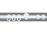 Vorhangstange GOOD LIFE "Trend" Gr. 6, weiß, L:240cm Ø:28mm, Kunststoff, Metall, Gardinenstangen, Vorhangstange