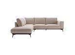 Mid.you , Beige , Textil , Füllung: Polyurethan (Pur), Silikon , Ottomane links, L-Form , 293x200 cm , Made in EU ,