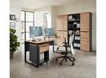 Schreibtisch INNOSTYLE, braun (artisan eiche, schwarz, artisan eiche), B:170cm H:77cm T:73cm, Tische, Schreibtisch