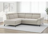 Ecksofa SIT & MORE "Vanity L-Form, B: 254 cm, mit Sitz-, Kopf- und Armteilverstellung", beige (nature), B:254cm H:84cm T:197cm, 100% Polyester, Sofas, Ecksofa, Couch optional mit Schlaffunktion & Bettkasten