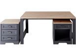 Rollcontainer INNOSTYLE, grau (graphit, absetzung artisan eiche), B:54cm H:62cm T:39cm, ABS-Kunststoff, Dekorfolie, Hartfaserplatte, Holzwerkstoff, Kunststoff, Rollwagen, Rollcontainer