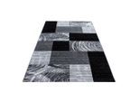 Ayyildiz , Schwarz , Textil , Patchwork , rechteckig , 80x300 cm , Oeko-Tex® Standard 100 , für Fußbodenheizung geeignet, schmutzabweisend, für Hausstauballergiker geeignet, lichtunempfindlich, antistatisch, pflegeleicht, strapazierfähig, leicht zusammenrollbar ,
