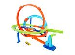 Autorennbahn HOT WHEELS "Hot Wheels Action-Trackset Looping-Zyklon-Challenge", bunt, Autorennbahnen, KinderH:45cm, Kunststoff, Autorennbahn, H:45cm