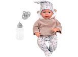 Babypuppe BAYER "Reborn Baby, 38 cm braun", braun, Puppen, Baby, Babypuppe