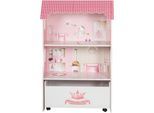 Puppenhaus ROBA "Puppenvilla für Ankleidepuppen", rosa, Puppenhäuser, KinderB:64cm H:102cm T:32cm, MDF, Puppenhaus, B:64cm H:102cm T:32cm