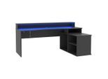 Mid.you , Schwarz , Metall, Kunststoff, Holzwerkstoff , rechteckig , 125.4x91.1x200 cm , Kabeldurchlass, Stauraum ,