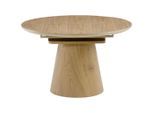 P & B , Eichefarben , Holz, Holzwerkstoff , Esche , furniert , oval , 120x76x120-160 cm , ausziehbar ,
